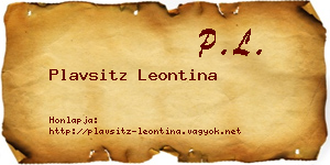 Plavsitz Leontina névjegykártya